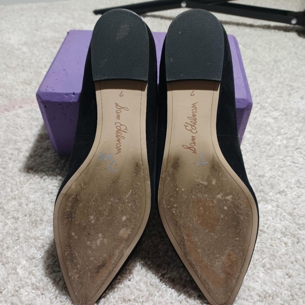 SAM EDELMAN 'Rini' Studded Suede Pointed Toe Flats - Picture 6 of 7